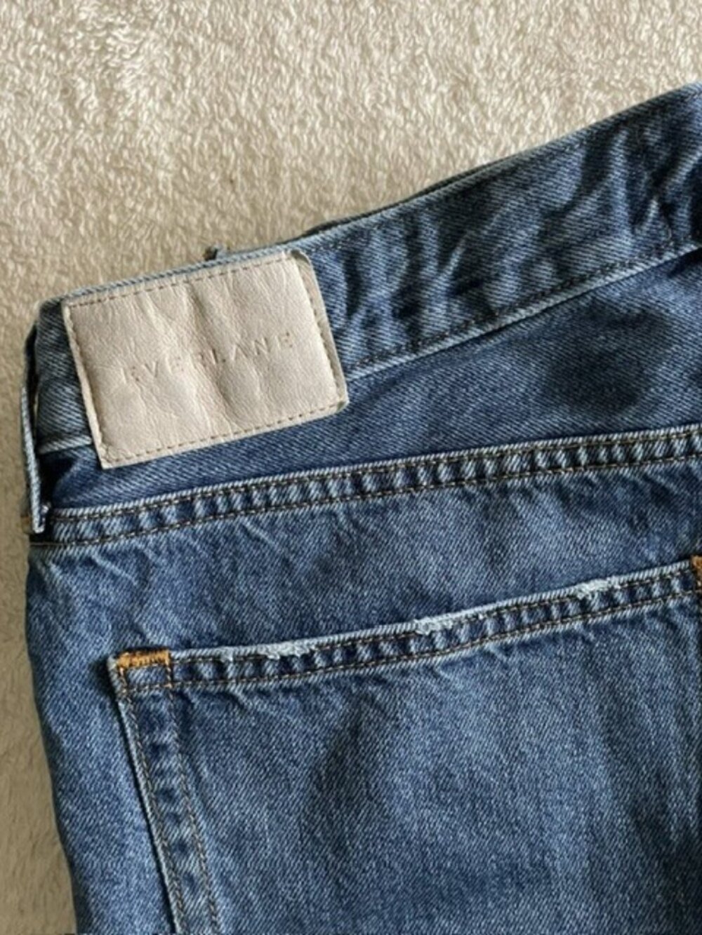Everlane The Relaxed Straight Jean Blue Denim 100% Organic Cotton 30R